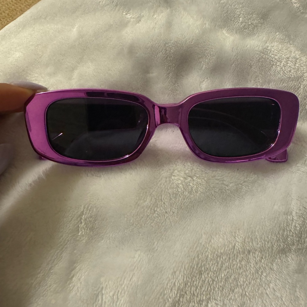 Purple Rectangular Sunglasses